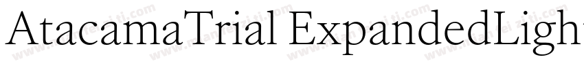 AtacamaTrial ExpandedLight字体转换